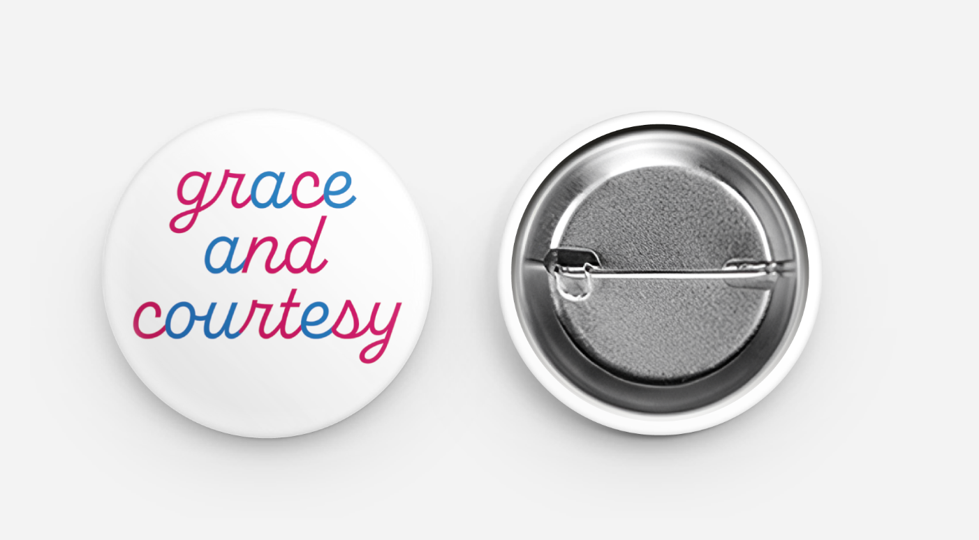 Set of 50 Grace and Courtesy Buttons