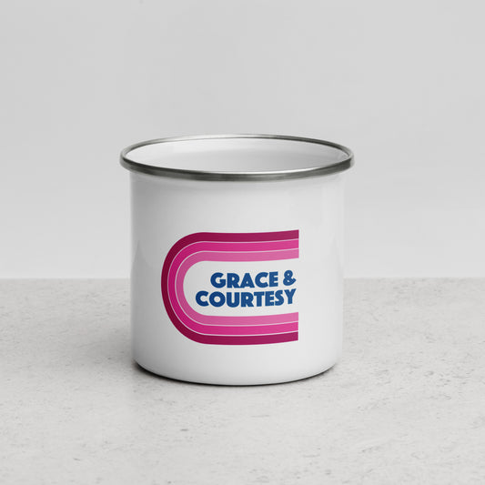 Grace and Courtesy Enamel Mug