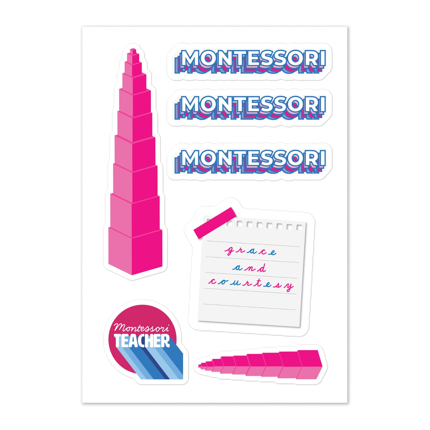 Montessori Sticker sheet