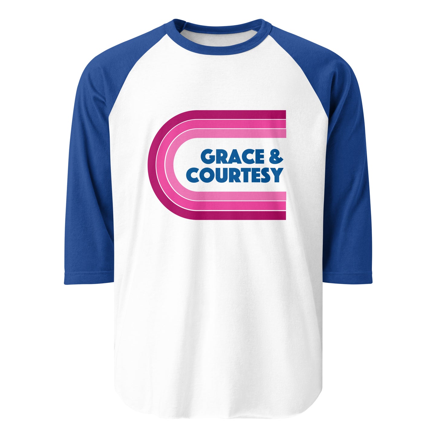 Grace and Courtesy 3/4 sleeve raglan shirt