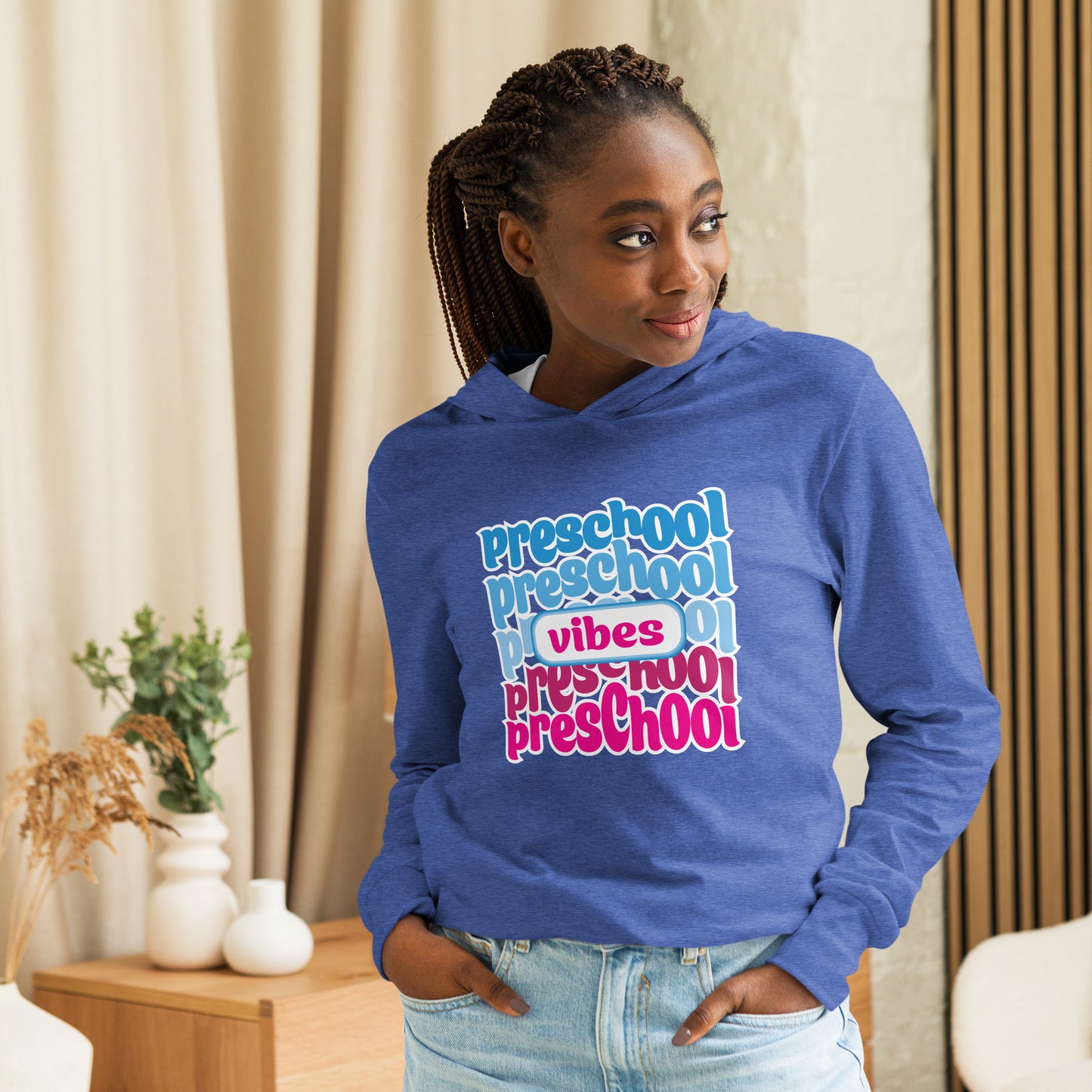 Preschool Vibes Hooded long-sleeve tee